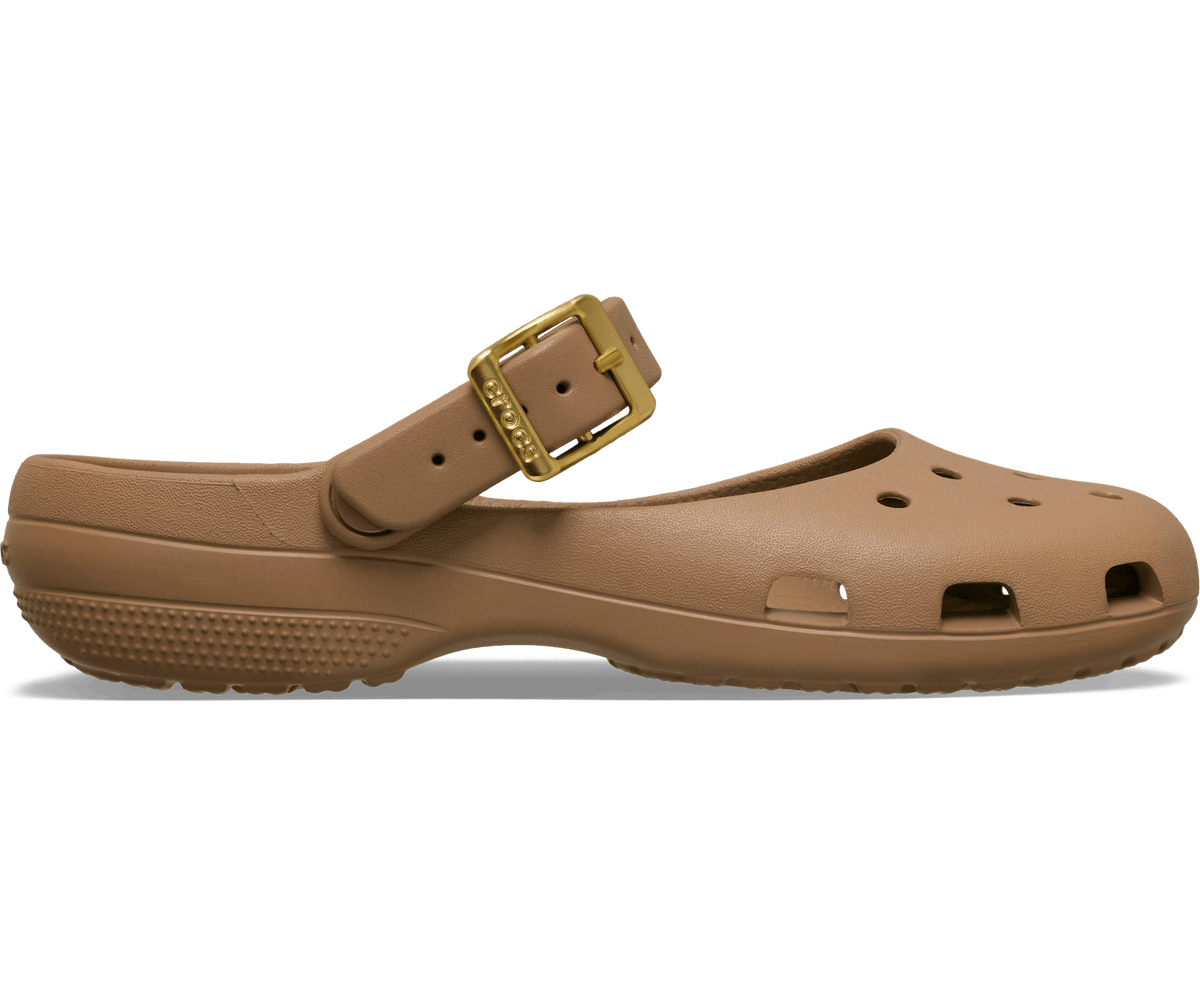Classic Metallic Buckle Ballet - Sepia / Gold