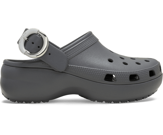 Classic Platform Dipped Buckle Clog - Carbon