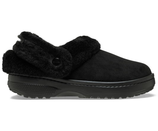 Classic Unfurgettable Vegan Suede Clog - Black