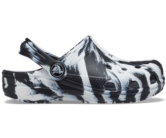 Toddler Classic Marbled Clog - Black / White